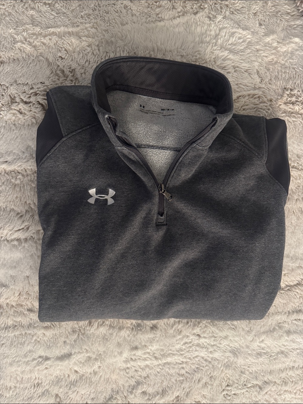 Under Armour Gray & Black Men's Performance Quarter-Zip Pullover